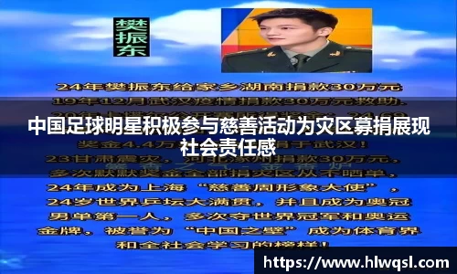 中国足球明星积极参与慈善活动为灾区募捐展现社会责任感